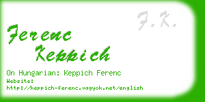 ferenc keppich business card